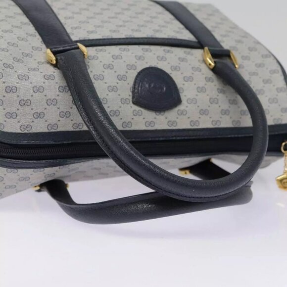GUCCI Micro GG Supreme Hand Bag PVC Navy Gold 000 40 0207 Auth yk14683 - Picture 8 of 16